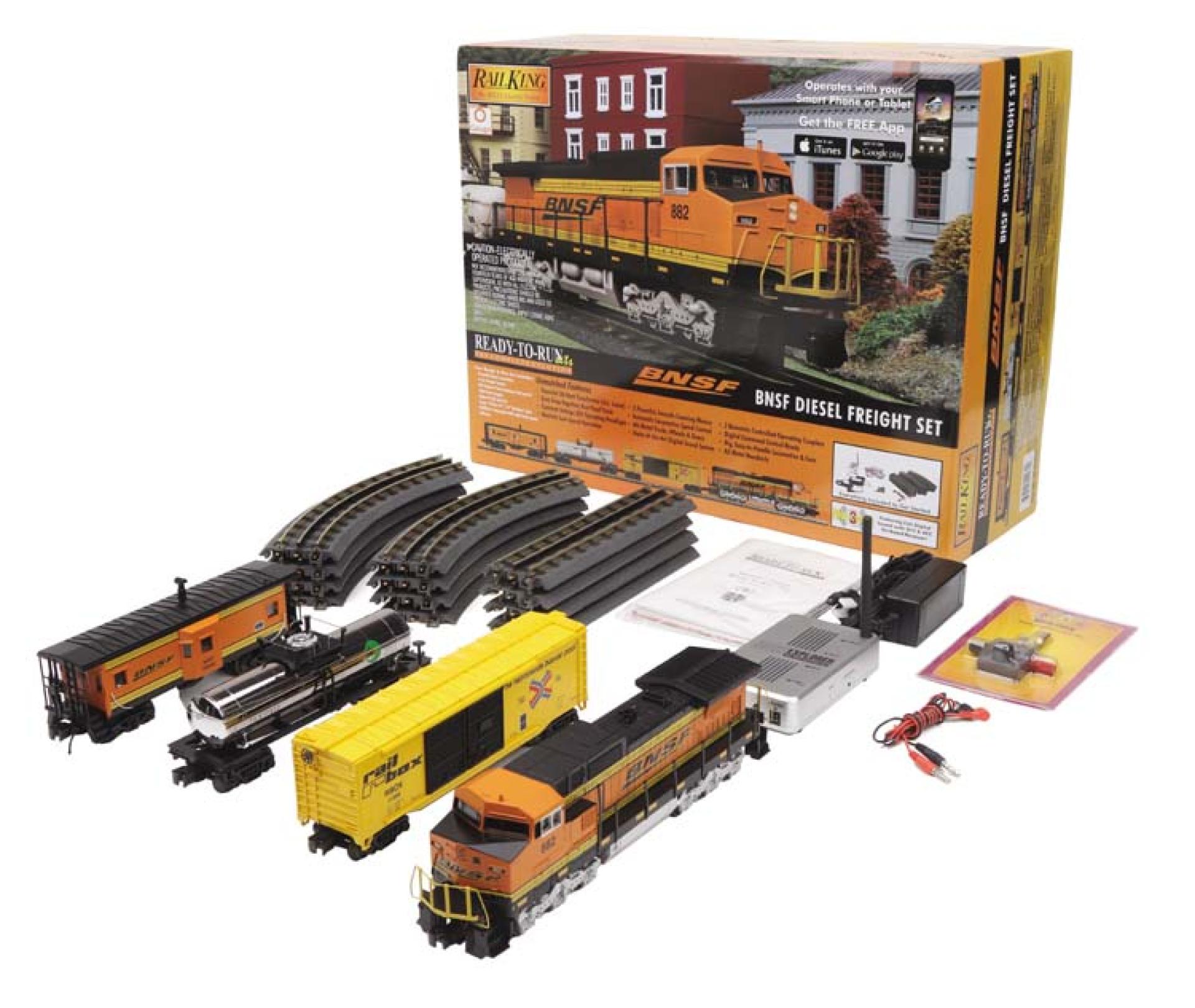 BNSF O Gauge RailKing Dash-8 Diesel R-T-R Freight Train Set w